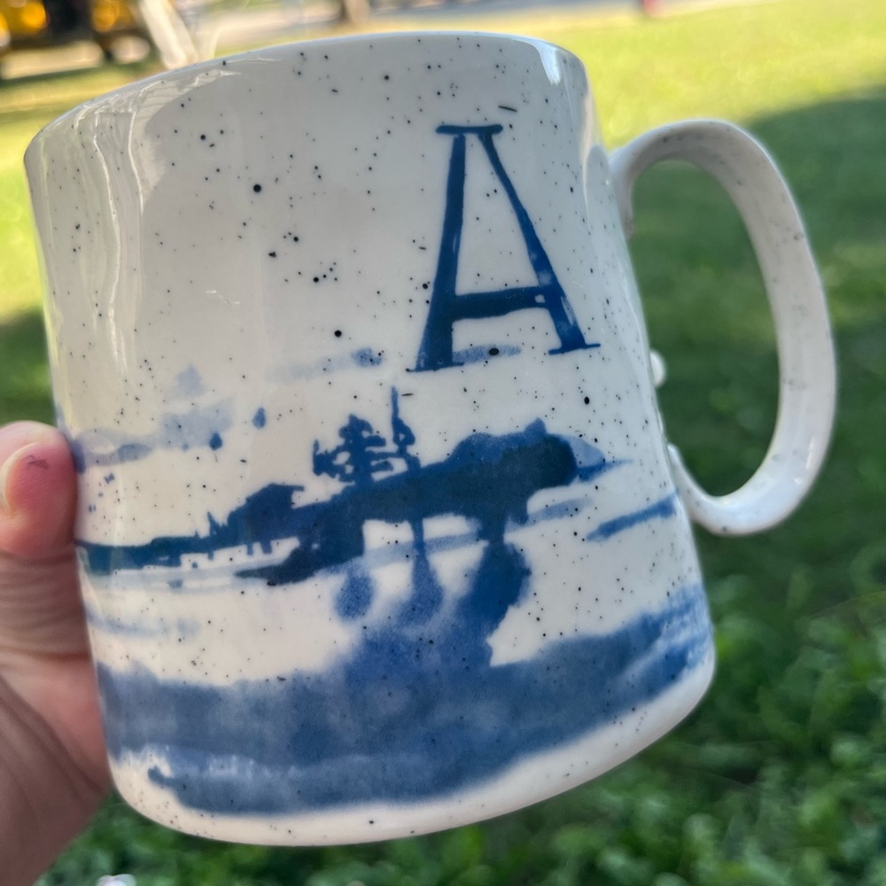 Anthropologie Stoneware Monogram A Mug 20 oz